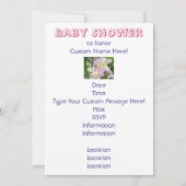 Baby Shower ter ere van Moeders Naam aangepaste Le Kaart (Achterkant)