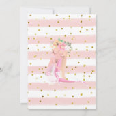 Baby shower ter illustratie van zoete balletmeisje kaart (Achterkant)