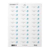 Baby shower Terug-adreslabel Etiket (Full Sheet)