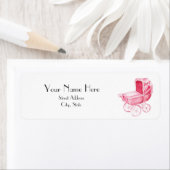 Baby shower Terug-adreslabel Etiket (Insitu)