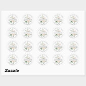 Baby shower Terug-adreslabel Ronde Sticker (Vel)