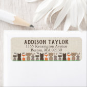 Baby shower Teruggaveadreslabels Woodland Theme Etiket (Insitu)