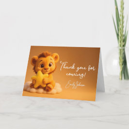 Baby Shower Thank You Card – Little Lion & Star Bedankkaart