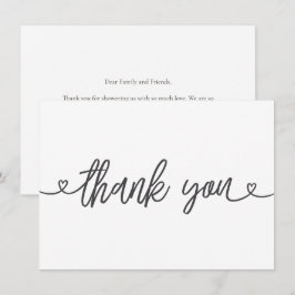 Baby Shower Thank You Card Minimalist Neutral Bedankkaart