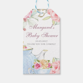 Baby Shower Thee Feestje Bedankt Cadeaulabel