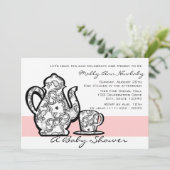 Baby shower thee met veranderlijke kleur kaart (Staand voorkant)