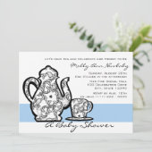 Baby shower thee met veranderlijke kleur kaart (Staand voorkant)