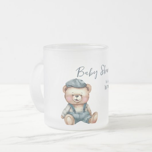 Baby shower thema gepersonaliseerde mok (Voorkant links)