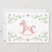 Baby shower thema tafel Kaart / Rocking Horse (Voorkant)