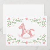 Baby shower thema tafel Kaart / Rocking Horse (Voorkant / Achterkant)