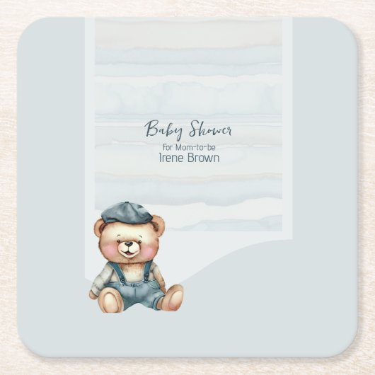 Baby shower Theme Paper Onderzetter (Voorkant)
