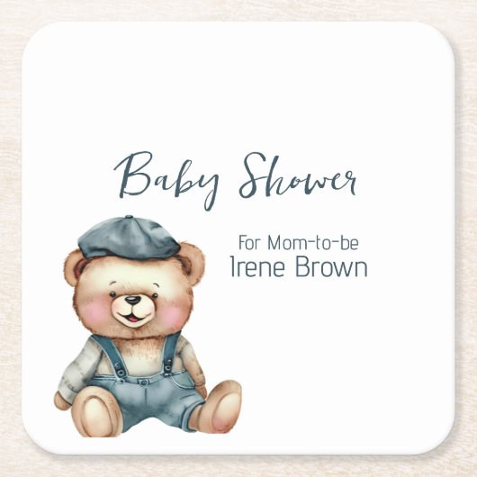 Baby shower Theme Paper Onderzetter (Voorkant)