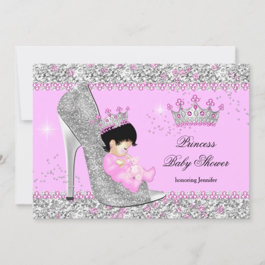 Baby shower Tiara Kaart (Voorkant)