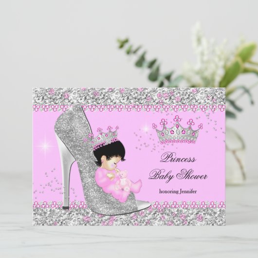 Baby shower Tiara Kaart (Staand voorkant)