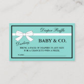baby shower Tiara Party Diaper Raffle-kaarten Aanbevelingskaartje (Voorkant)