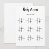 Baby Shower Tic Tac Toe Game Printable, Kaart (Voorkant / Achterkant)