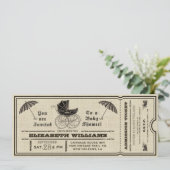  Baby shower Ticket Invitation III Kaart (Staand voorkant)