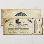 Baby shower Ticket Invitation Kaart (Voorkant / Achterkant)