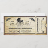 Baby shower Ticket Invitation Kaart (Voorkant)