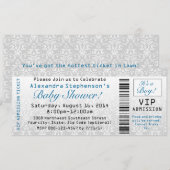 Baby shower ticket uitnodigingen, jongen kaart (Voorkant / Achterkant)