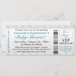 Baby shower ticket uitnodigingen, jongen kaart