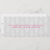 Baby shower ticket uitnodigingen, meisje kaart (Achterkant)