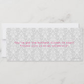 Baby shower ticket uitnodigingen, meisje kaart (Achterkant)