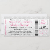 Baby shower ticket uitnodigingen, meisje kaart (Voorkant)