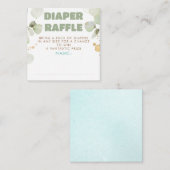 Baby shower Tickets groen bruin blauw taper Informatiekaartje (Voorkant / Achterkant)