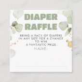 Baby shower Tickets groene bruine luiers Informatiekaartje (Voorkant)