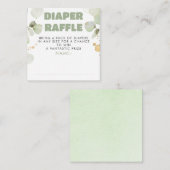 Baby shower Tickets groene bruine luiers Informatiekaartje (Voorkant / Achterkant)
