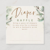 Baby shower Tickets groene bruine luiers Informatiekaartje (Voorkant)