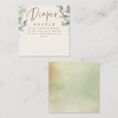 Baby shower Tickets groene bruine luiers Informatiekaartje (Voorkant / Achterkant)
