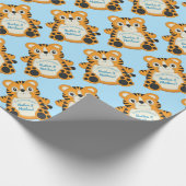 Baby shower Tiger Cadeaupapier (Hoek)