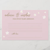 Baby shower Tijd Capsule Kaarten Daisies Pastel Ro (Voorkant)