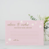 Baby shower Tijd Capsule Kaarten Daisies Pastel Ro (Staand voorkant)