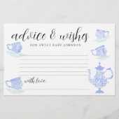 Baby shower Tijd Capsule Kaarten Thee China Kant G (Voorkant)