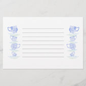 Baby shower Tijd Capsule Kaarten Thee China Kant G (Achterkant)