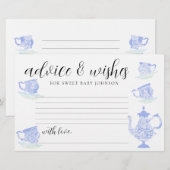 Baby shower Tijd Capsule Kaarten Thee China Kant G (Voorkant / Achterkant)