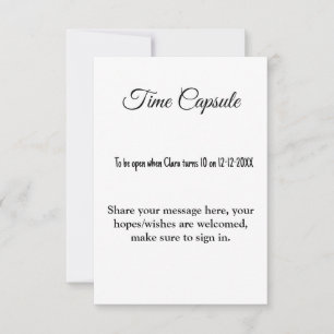 baby shower tijdcapsule Naam toevoegen Tekstgegeve