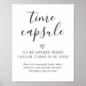 Baby shower Time Capsule Sign Poster (Voorkant)