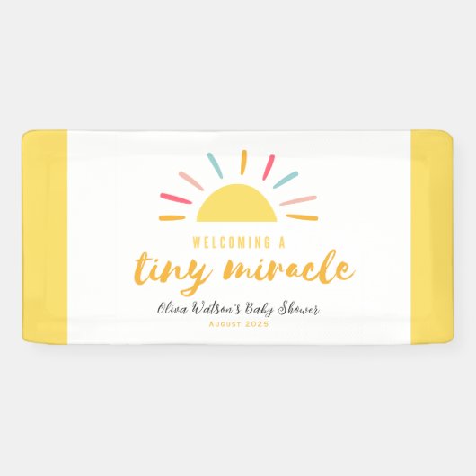 Baby shower Tiny Miracle Sun Spandoek (Horizontaal)