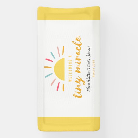 Baby shower Tiny Miracle Sun Spandoek (Verticaal)