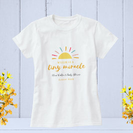 Baby shower, Tiny Miracle Sunshine gepersonaliseer T-shirt