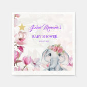 Baby Shower Towel with Floral Elephant Servet (Voorkant)