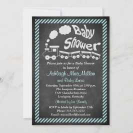 Baby shower-trein van het alkbord - uitnodiging - 
