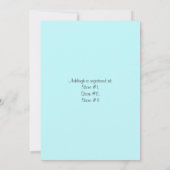 Baby shower-trein van het alkbord - uitnodiging -  (Achterkant)