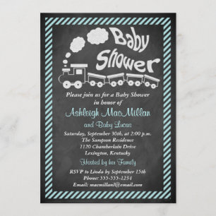 Baby shower-trein van het alkbord - uitnodiging -
