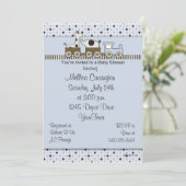 baby shower Treinuitnodiging Kaart (Staand voorkant)