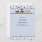 baby shower Treinuitnodiging Kaart (Achterkant)